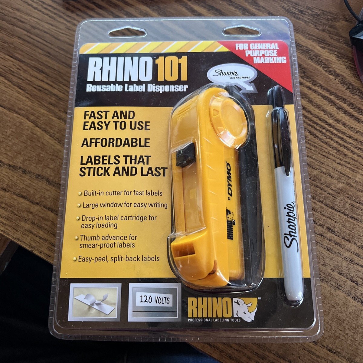 DYMO - Rhino 101 - Reusable Label Dispenser - NEW - RARE ITEM | eBay