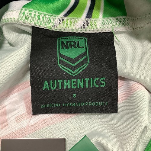 ISC Unisex NRL Authentic Kids Green Canberra Raiders 2021 Indigenous Jersey Sz 8 - Picture 6 of 7