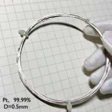 99.99 Pure Platinum Solid Round Platinum Pt Welding Wire Dia 0.5mm 10cm Length