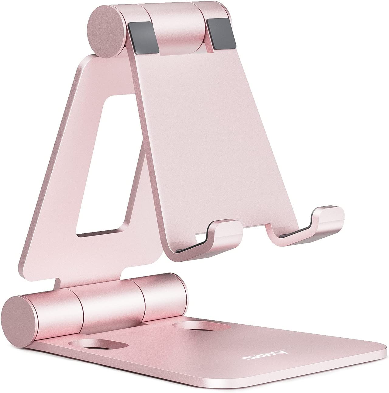 Dual Folding Cell Phone Stand, Fully Adjustable Foldable Desktop Phone Holder Cr