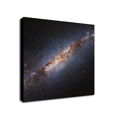 NASA - Messier 82 Galaxy (NIRCam Image) JWST - Gerahmter Leinwand Wandbild Kunstdruck