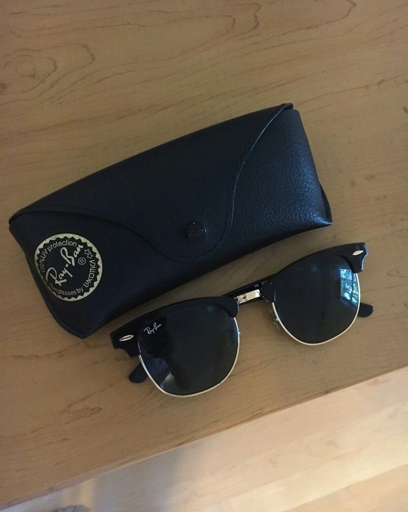 Ray-Ban Clubmaster Black Frame/Green Lens Sunglasses - RB3016