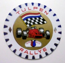 Werbe-Aufkleber Tulpen Rallye Oldtimer Niederlande Frankreich Belgien 60er