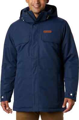 Columbia X3911 Navy Men's Rugged Hooded Insulated Path Parka Size L