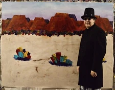 Red rocks Sedona, original,Painting 81” X 62”Action Abstract,Modern, Extra Large