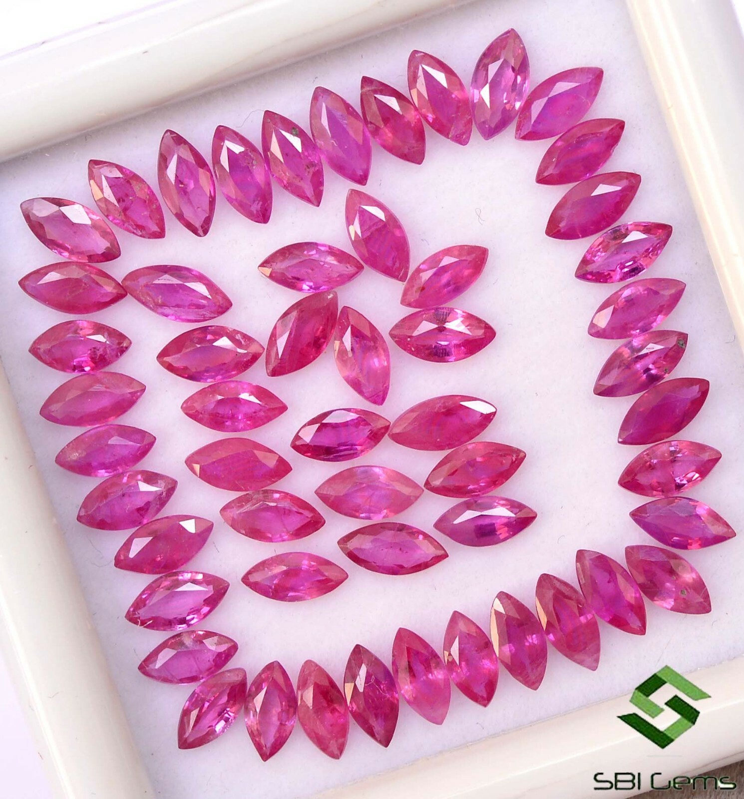 Natural Ruby Marquise Cut 5x2.50 mm Lot 54 Pcs 8.45 Cts Faceted Loose