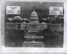 1956 Press Photo The house and the senate dominating the house and the senate