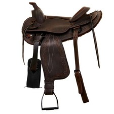 Western Barrel Racing Horse Saddle Premium Leather with tack set 10'' to 18' in