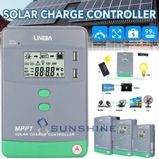 100A MPPT Controlador de carga solar 12V 24V 36V 48V Regulador LCD de panel PV