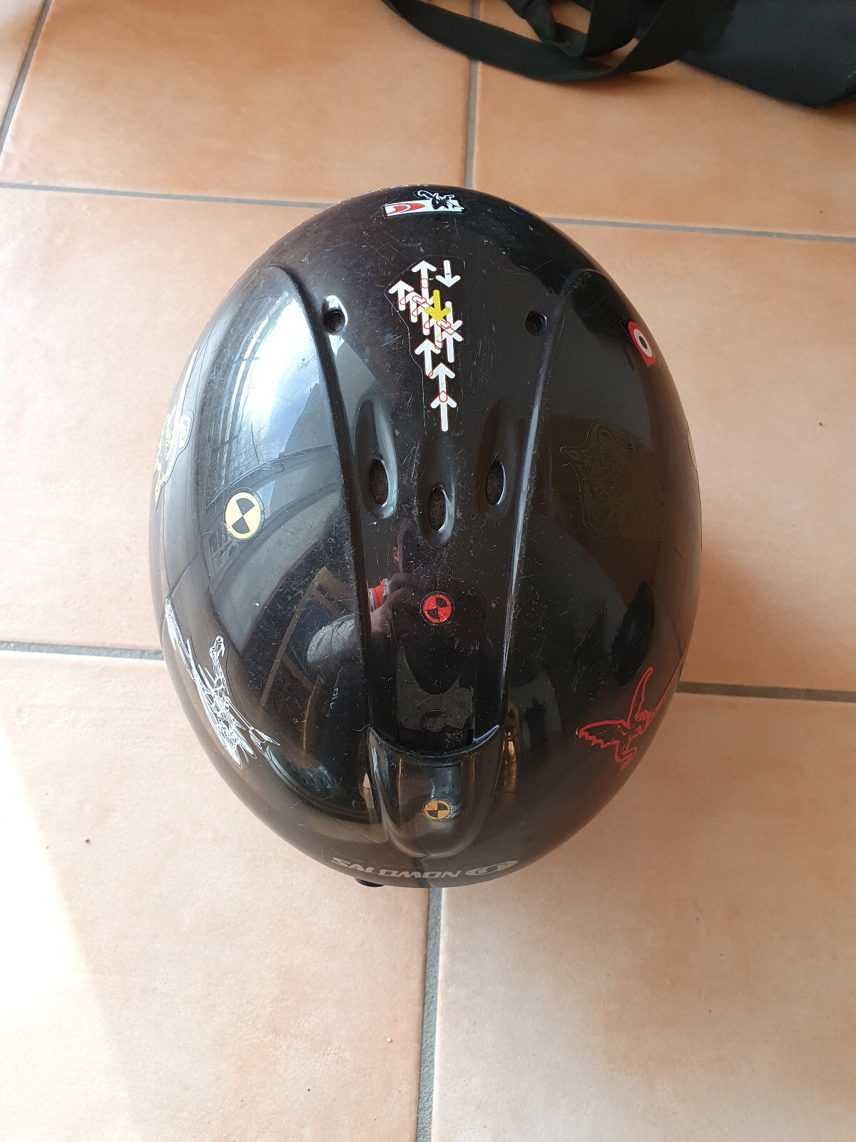 Casco sci di Salomon; Taglia 55 56cm; Nero; Usatoni (alcuni