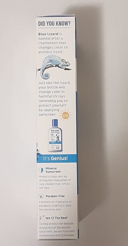 BLUE LIZARD Sensitive Mineral Sunscreen Lotion SPF 50+ Broad Spect./UVA/UVB - Picture 3 of 4