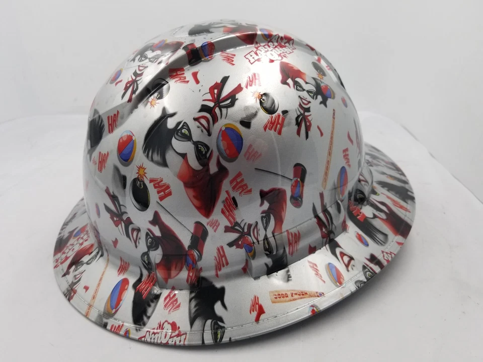 Sombrero duro de ala completa personalizado hidro sumergido, NUEVO HARLEY QUINN JOKER BATMAN NUEVO  Foto 3 de 4
