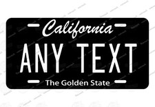 California Black And White Personalized Novelty Auto Car License Plate Atv Bike