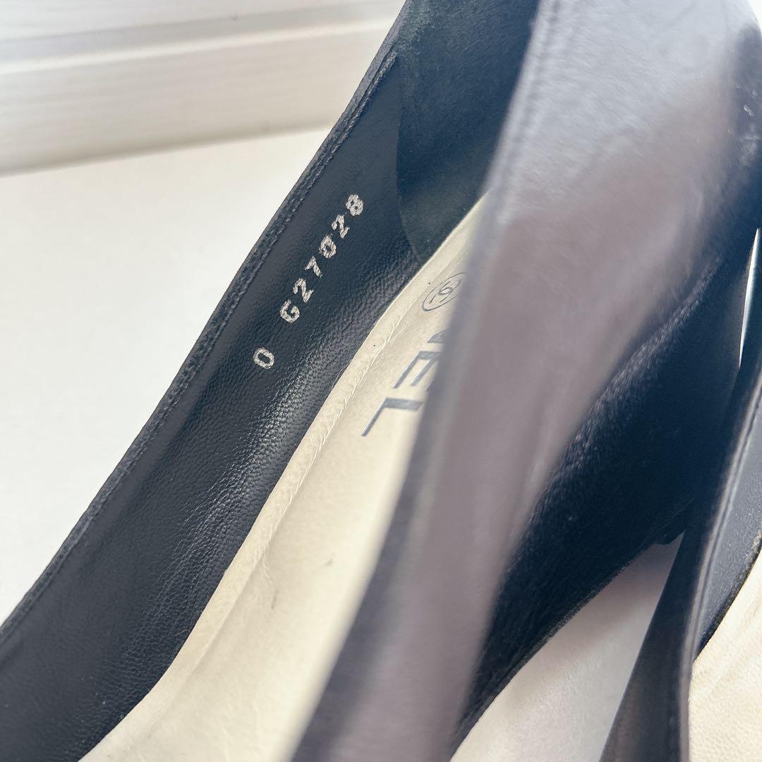 CHANEL Coco Mark Patent Leather Heel Pumps 21.5 | eBay