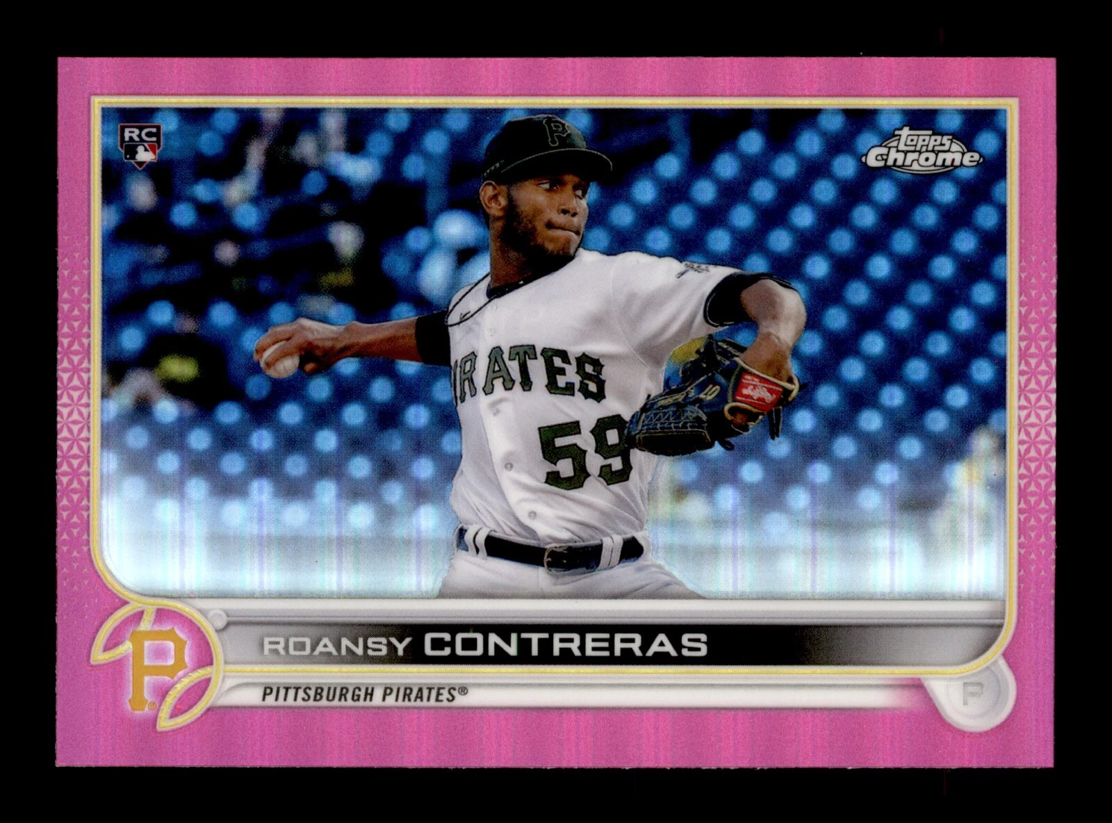 2022 Topps Chrome Pink Refractors #53 Roansy Contreras Rookie Card RC Pirates