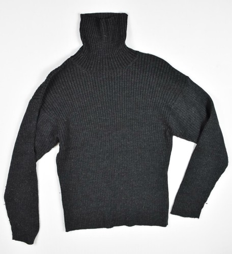Wool Knit Turtleneck Sweater Gray 