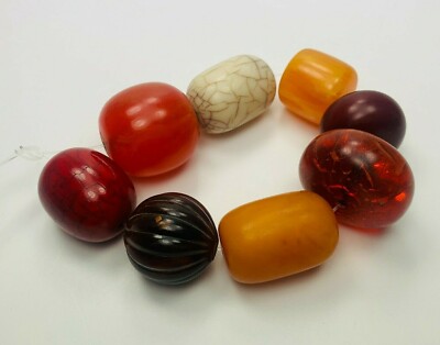 8 Perlen Resin Harz Vintage Look Unique Chic BeadsCompany
