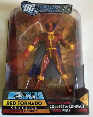 DC UNIVERSE DCU CLASSICS SERIES 1 RED TORNADO W/ METAMORPHO BAF PIECE MOC