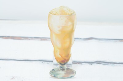 Vntg 1950s Ice Cream Root Beer Float Soda Fountain Die Cut Cardboard Diner Decor
