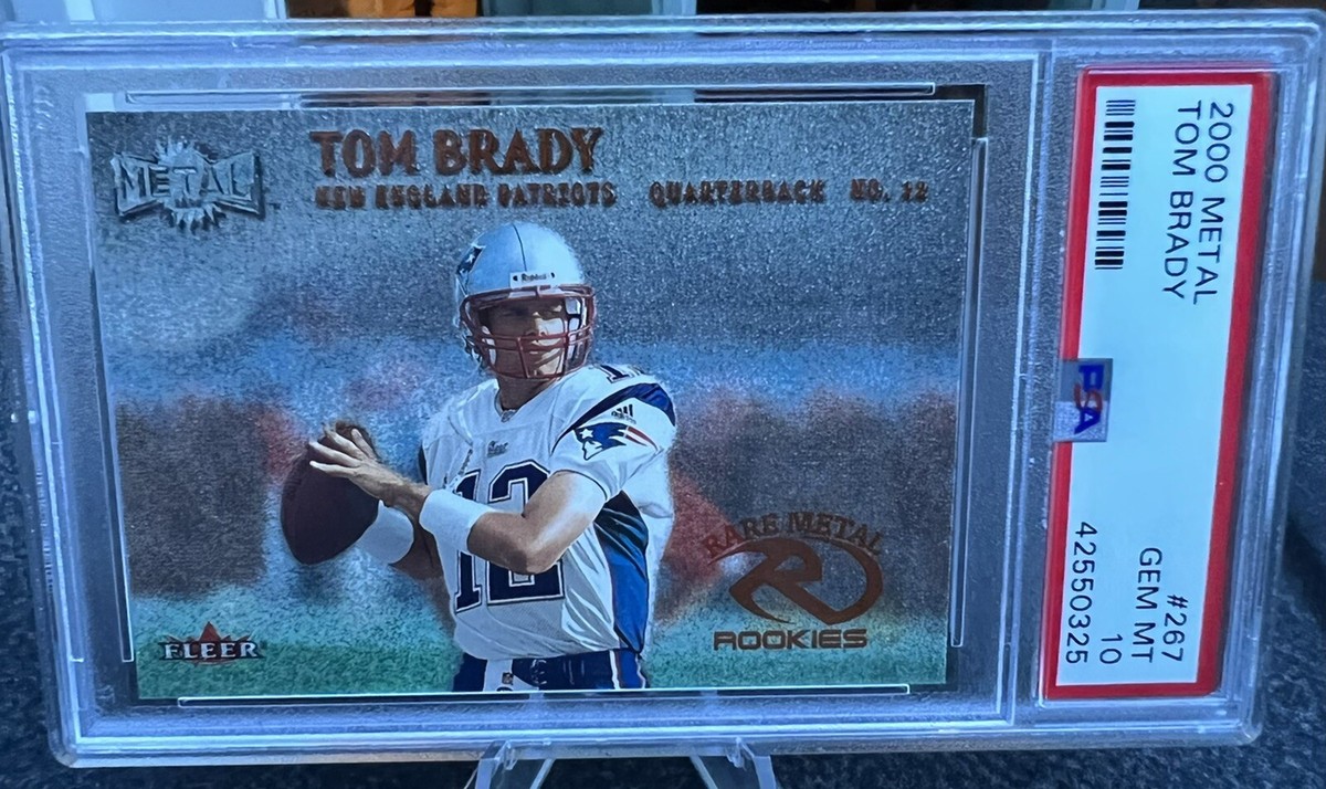 2000 METAL #267 TOM BRADY PSA 10 Fleer “Rare Metal” Rookie Gem POP