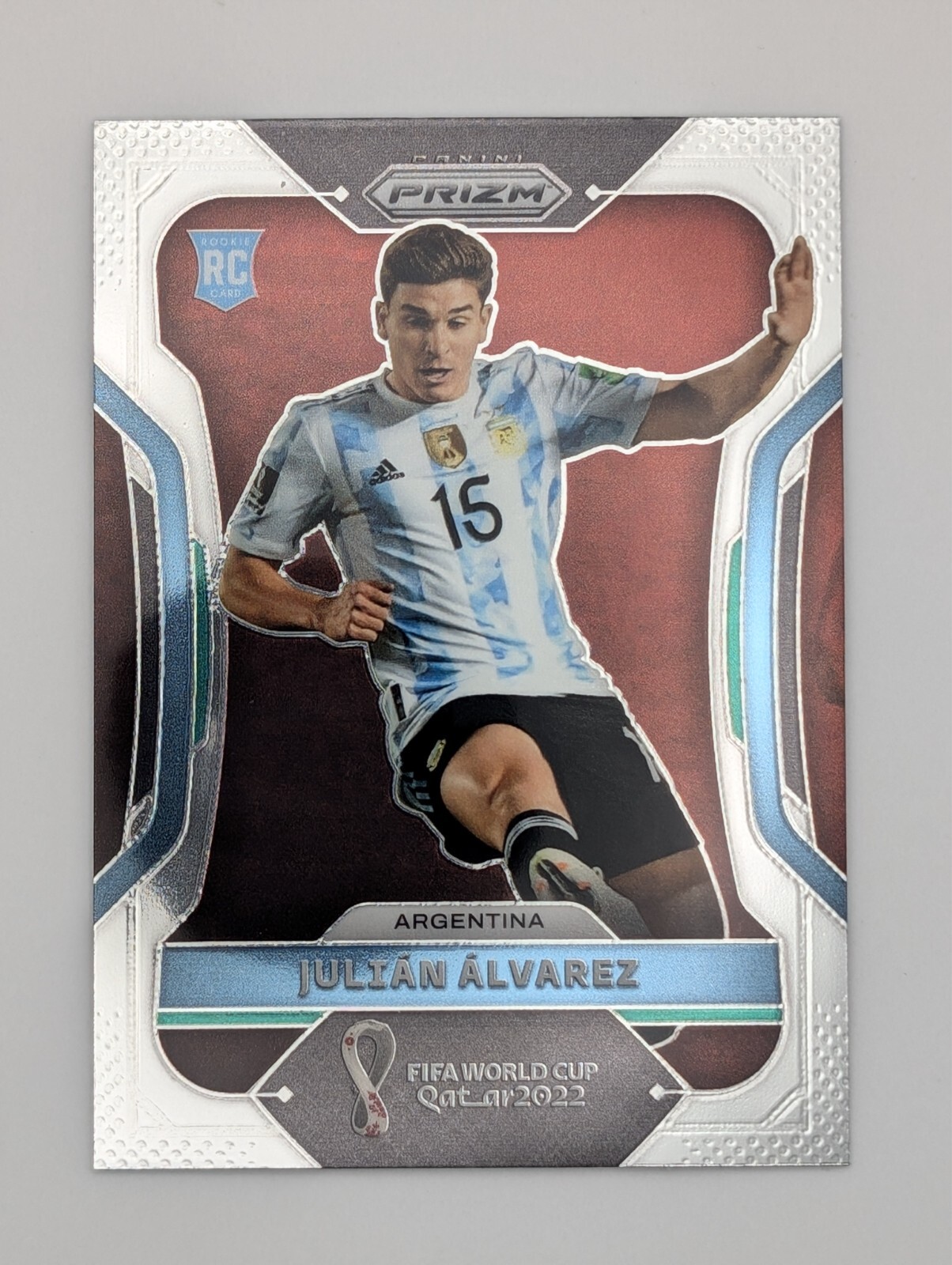 2022 Panini Prizm Soccer Fifa World Cup 4 Julian Alvarez Base Rookie Card