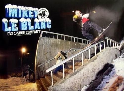 MIKEY LEBLANC 2003 DVS snowboard 2 sided promo poster Flawless New Old Stock