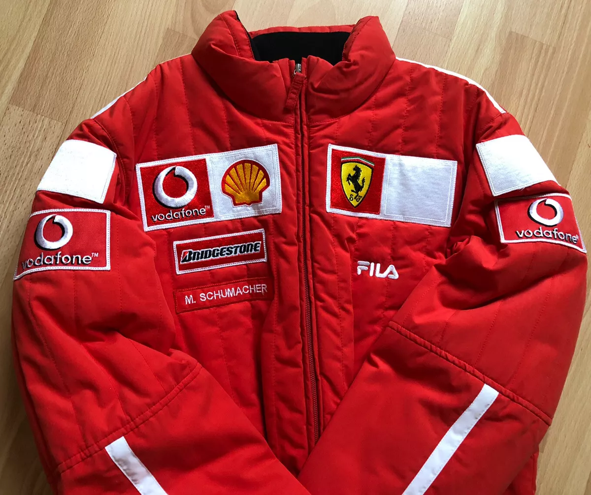 Michael Schumacher Scuderia Ferrari F1 Marlboro Personal Puffa Jacket Fila  Rare