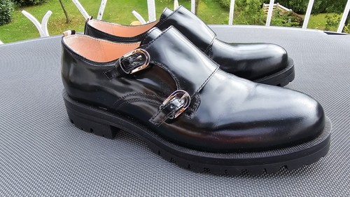 HUGO BOSS Schuhe Gr. 41 (UK 7) UVP € 390,- Doppelmonk! NEU!! - Picture 3 of 6