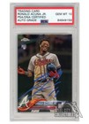 Ronald Acuna Jr 2018 Chrome Update Auto RC Card #HMT25 PSA/DNA 10 (Light Blue)