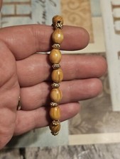 Brown Beaded Stretch Bracelet