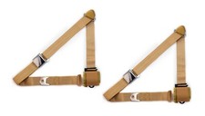 1964-75 Gm 3 Point Bench Seat Belts Tan Chevelle Nova Gto 442 Skylark Blazer C10 1964-75 Gm 3 Point Bench Seat Belts Tan Chevelle Nova Gto 442 Skylark Blazer C10