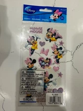 EK Success Disney Minnie Mouse Sparkles 15PC Minnie Mouse Hearts Stars Scrapbook