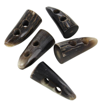 Renaissance Costume Horn Period in Time Handmade Toggle Set 5- Sewing & Crafting