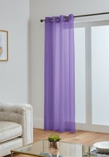 Voile Curtains With Eyelet Ring Top Heading - Net Voile Curtain - Lucy Panel