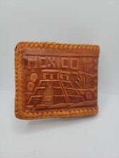 Western Tooled Mexican Leather Bi-fold Wallet