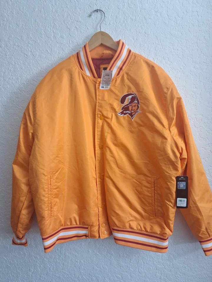 NFL Apparel Tampa Bay Buccaneers Creamsicle Satin Jacket New Large - Image 3 of 4