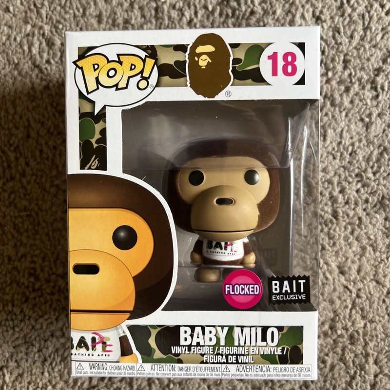 Funko Pop! Baby Milo #18 Rare Flocked Bait Exclusive With Pop Protector