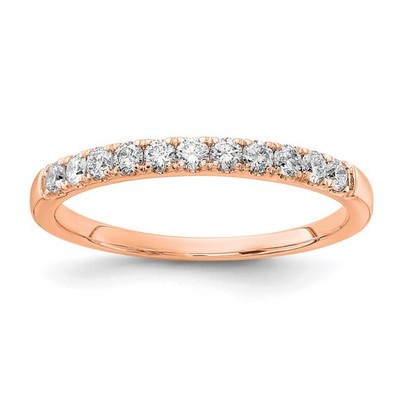 1/3 Ct Lab Grown Diamond Wedding Band Ring Size 5 in 14K Rose Gold ( VS/SI,FGH )