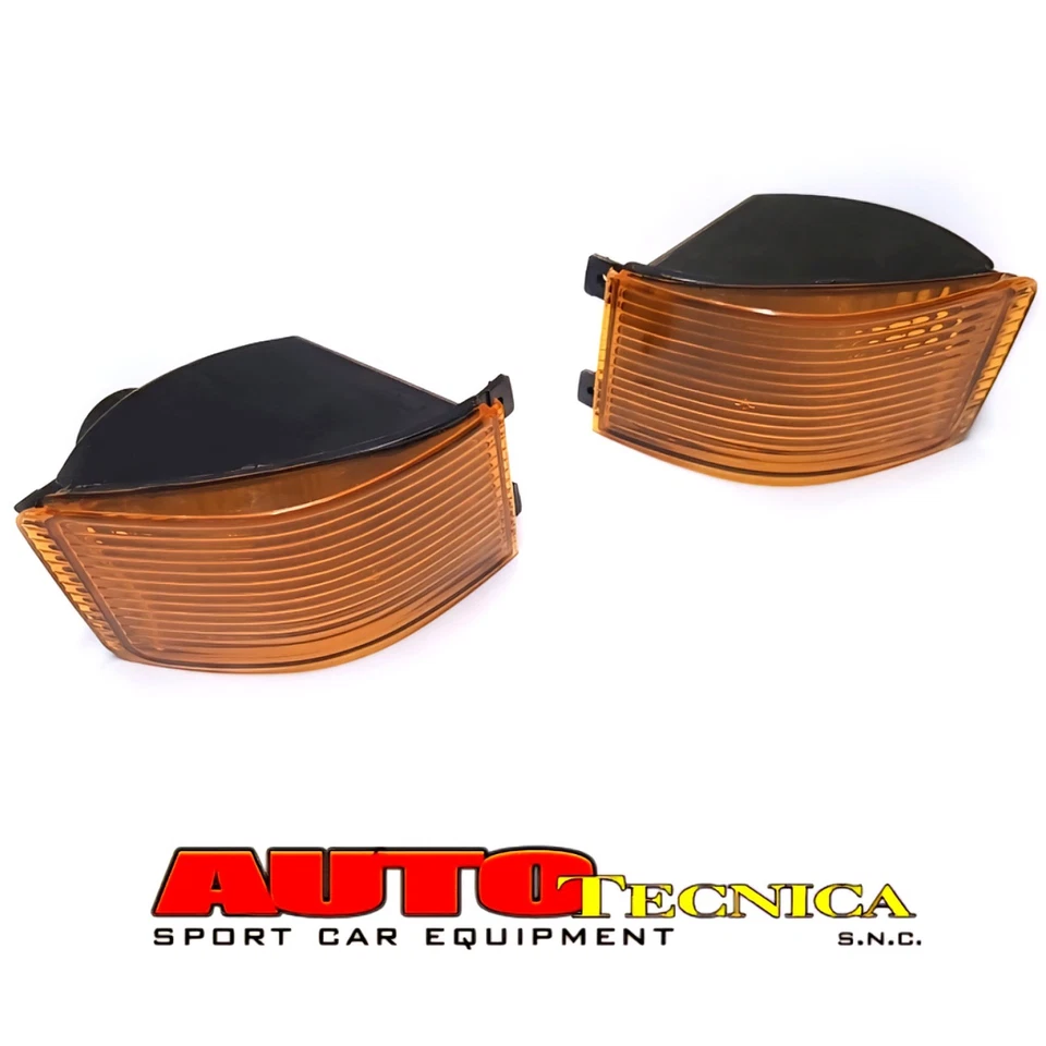 COPPIA FRECCE ANTERIORI ARANCIONI OMOLOGATE LANCIA DELTA EVOLUZIONE EVO FANALE - Immagine 2 di 4