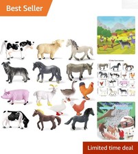 Mini Farm Animal Figurines Set 15 Pcs - Creative Learning Toys for Kids