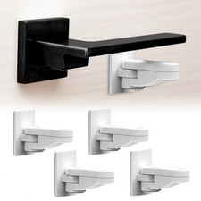 4 Pack Childproof Door Lever Lock, Baby Proof Door Handle Lock, Compact Minim...