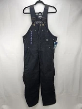 NWT RW Rugged Wear Size 32-34 Waist Black Duck Canvas Choir Bibs Overalls Pants