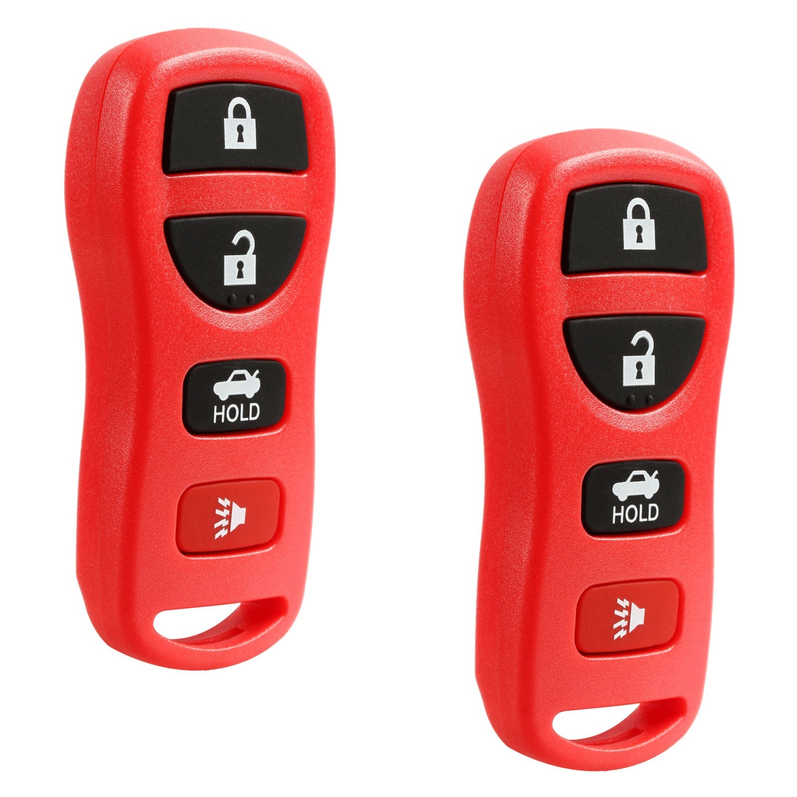 2 Remote Keyless Entry Car Fob Red Replacement For Nissan 4b (KBRASTU15)