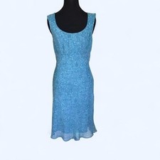 Mermaid Blue Paisley Mesh Midi Dress – Y2K