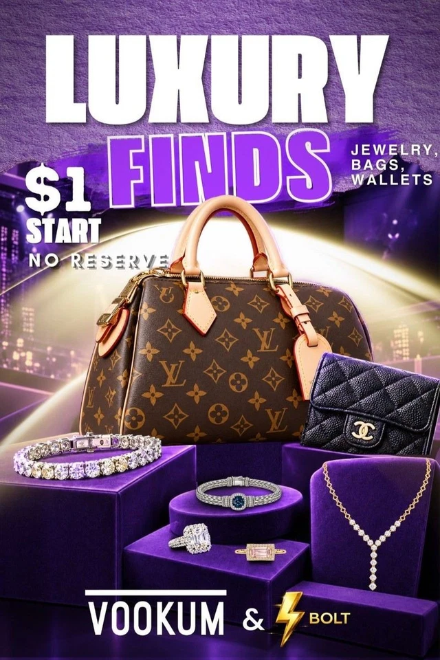 Vookum x Bolt - Silver, Luxury Handbags, Fine Jewelry - $1 Starts