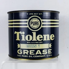 Tiolene Grease 5 Pound Unopened Grease Tin Pure Oil Company