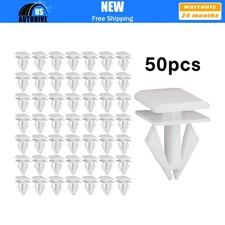 50Pcs White Nylon Rocker Panel Moulding Clips for Dodge Charger 2011-2019