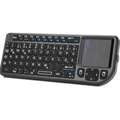 Mini Wireless Tastatur mit Touchpad und deutschem Layout für Smart TV PC Xbox