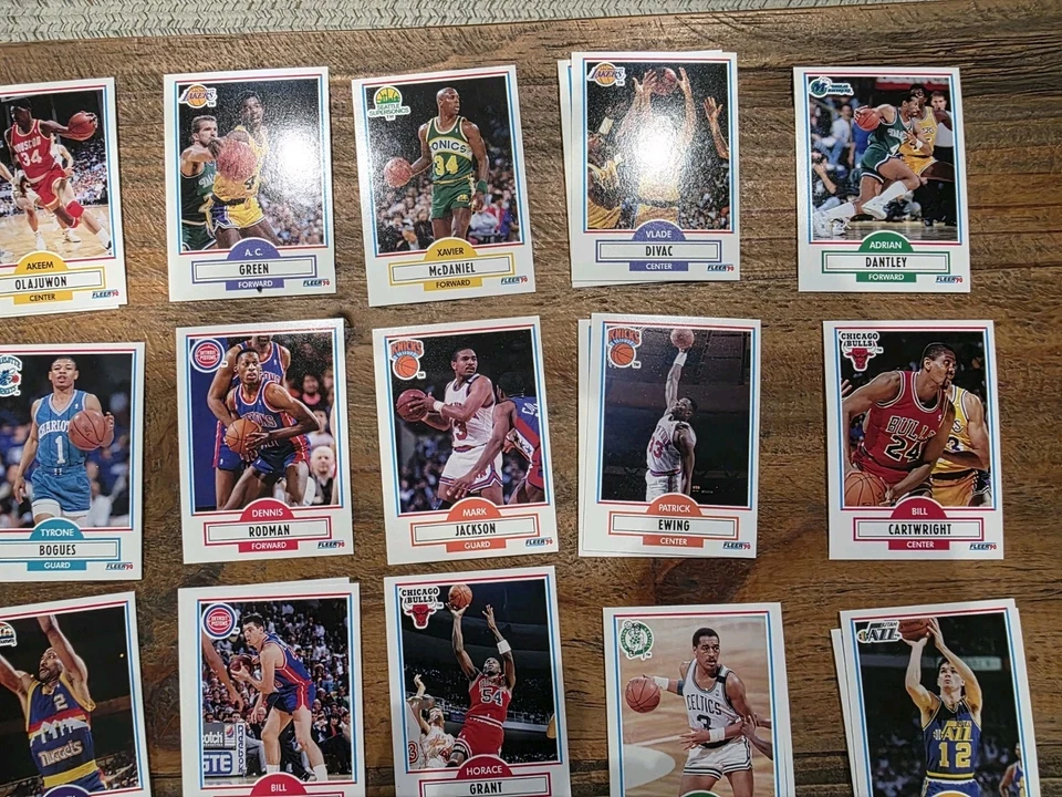 Lote de 41 tarjetas de baloncesto Fleer 1990 Foto 3 de 4