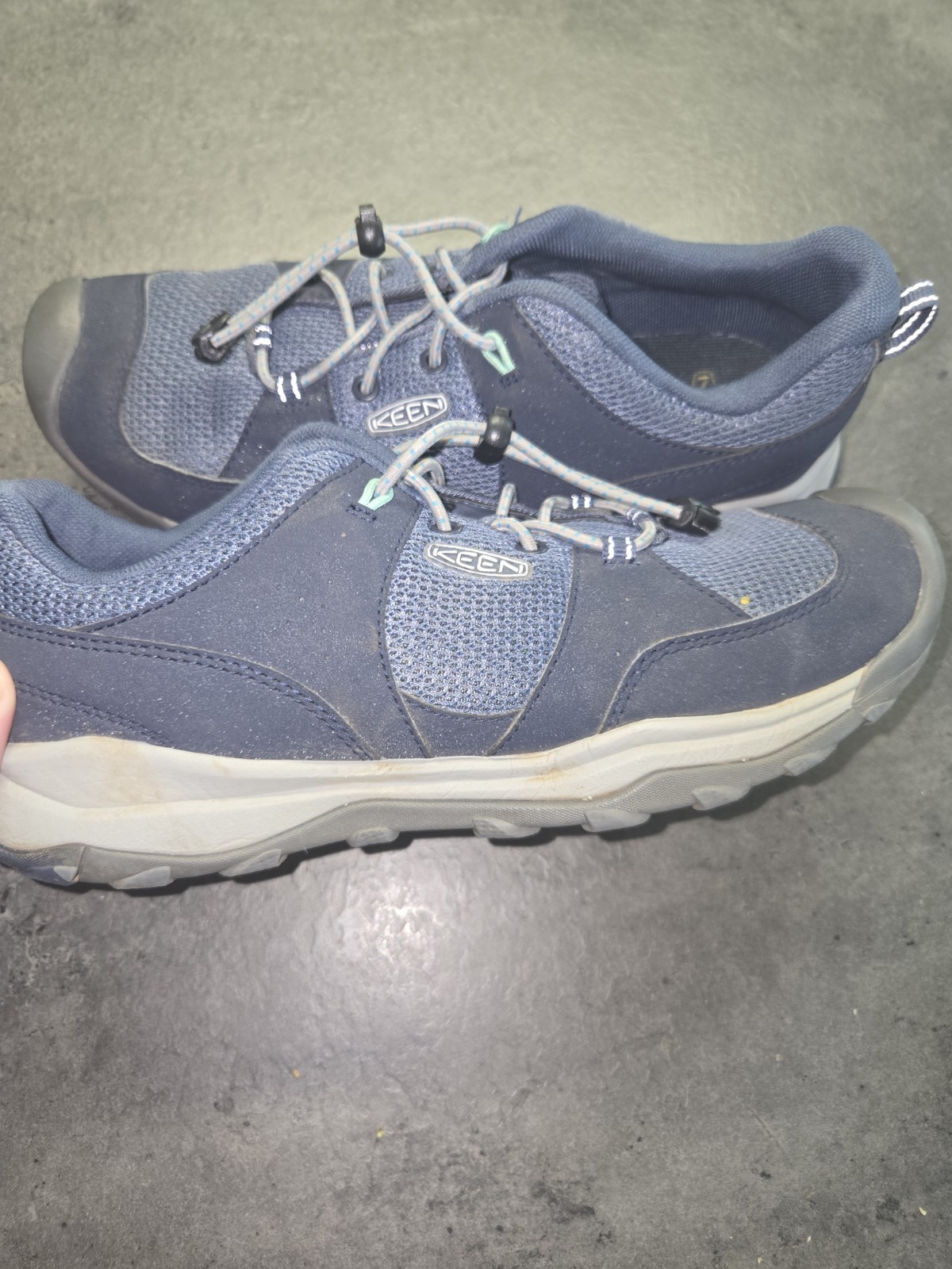 Scarpe da trail Keen Terradora II con lacci blu sneakers 4 giovani bambini